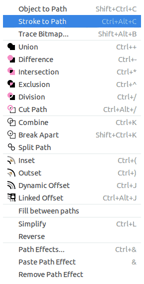 inkscape stroke to path