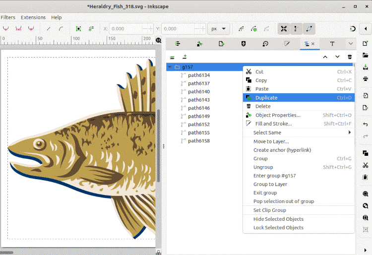 inkscape duplicate paths